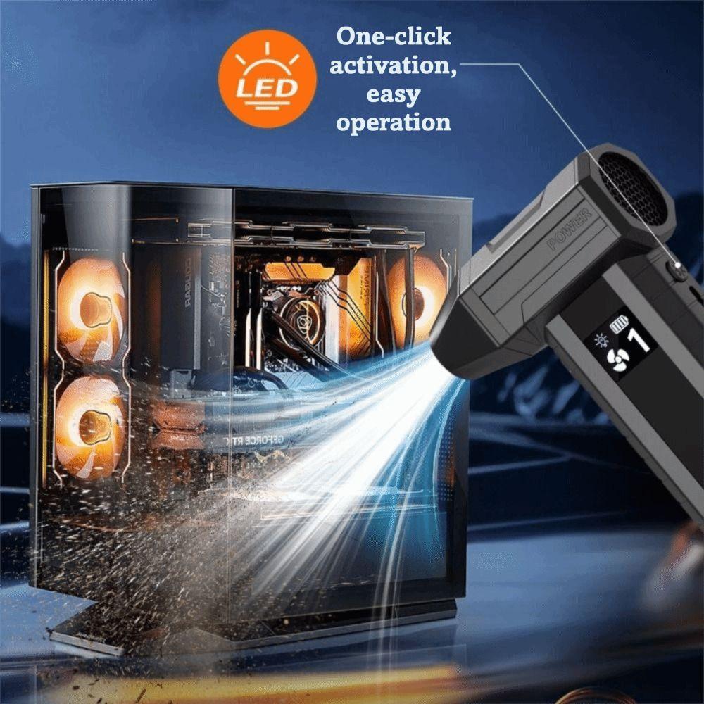Brushless Motor Violent Turbofan 130000RPM LED Light Fan Portable Use