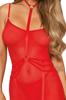 Red Two-Piece Set, Chemise and Harness Garter Belt Dg13690 Poi
