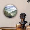 Shabby Chic Metal Wall Art Scenic Landscape Plaque Weatherproof Aluminum Sign Home Decor Gift for Christmas Halloween