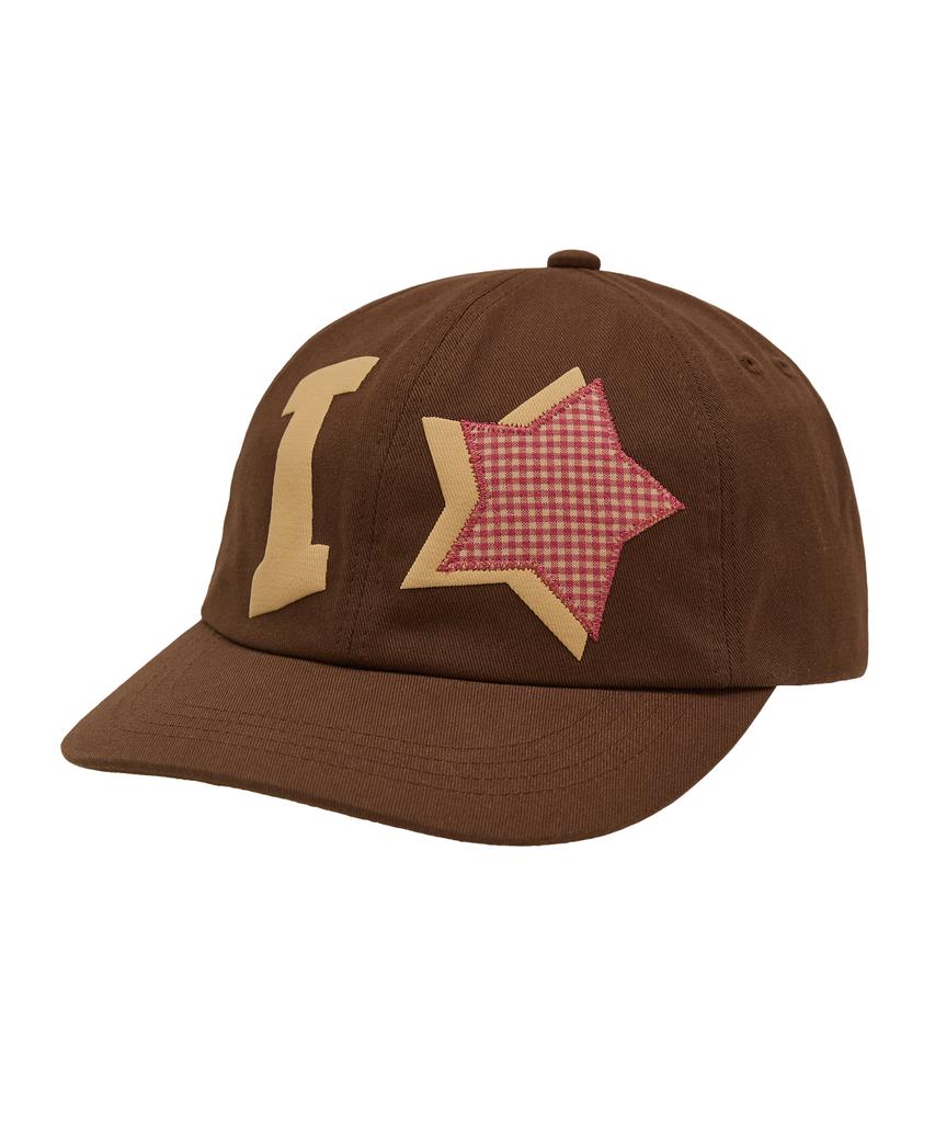 WAIKEI Yk Check Applique Ball Cap Brown