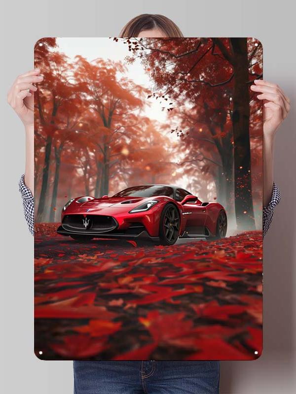 Maserati Classic Car Metal Poster Bedroom Decoration Living Room Decor Men Custom Metal Tin Signs for Garage Wall Art Decoration
