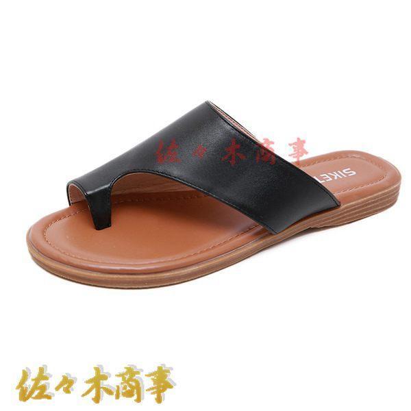 

Slippers, Large Size, Women s Thong Sandals, Leather, Simple, Summer, Plain, No Odor, Soft, Non-Slip, Flat, Leisure, Resort