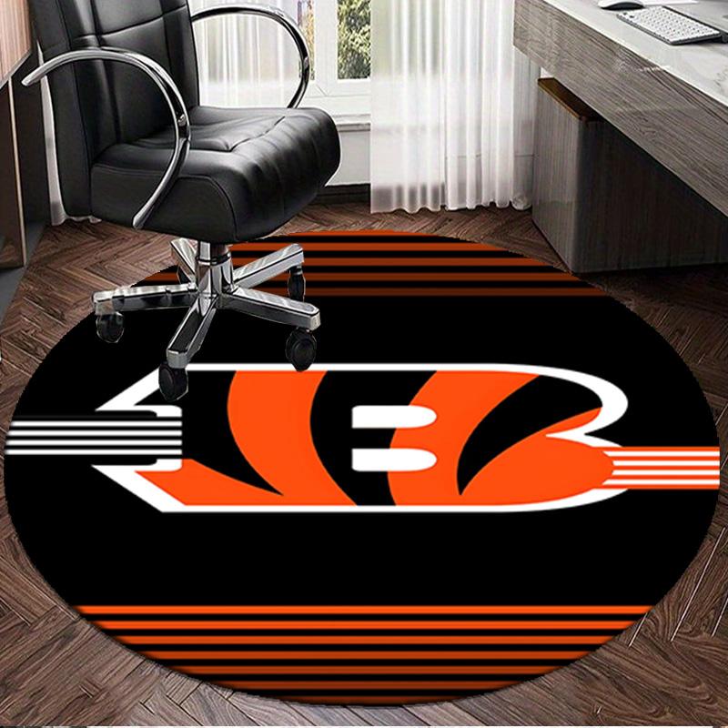 Cincinnati-Bengals Helmet Round Rug for Livingroom,Bedroom, Palyroom, Chair Rug, Area Rug, Circle Carpet, Large Size Fan Christmas Gift