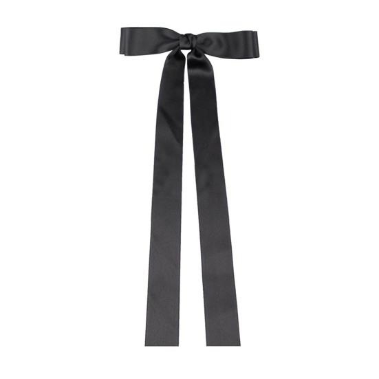 Smooth Satin Hair Ribbon Lace-up Bows Large Ponytail Holder Silky Bow Ponytails Hairpin Hair