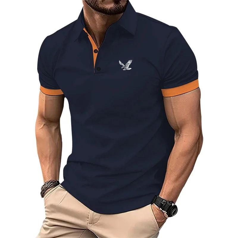 Nové letní polokošile Slim Fit s krátkým rukávem Pure Color Stojánek s límečkem Muži Business Ležérní Polokošile Topy