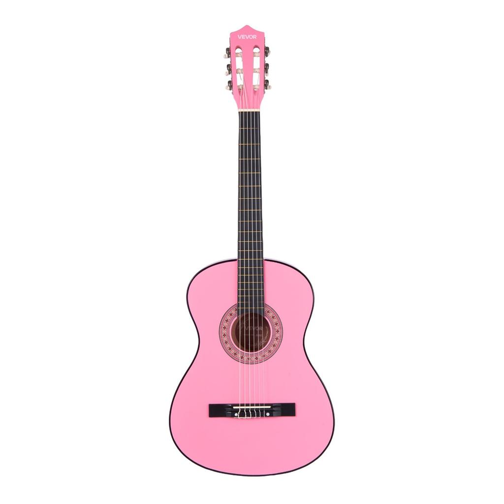 VEVOR Classical Guitar, 960 Mm, Wood Classical Guitar Starter Kit for Beginners, with Nylon Strings, Gig Bag, Strap, Tuner, Extra Strings, Picks