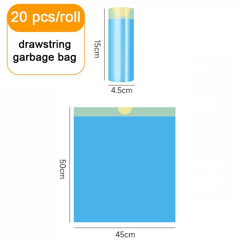 Stahovací šňůrka bez roztržení Odpadkový pytel Přenosná dóza Uzavírací pytel na odpadky Jednorázový úklid kuchyně Sáček na odpadky pro domácnost