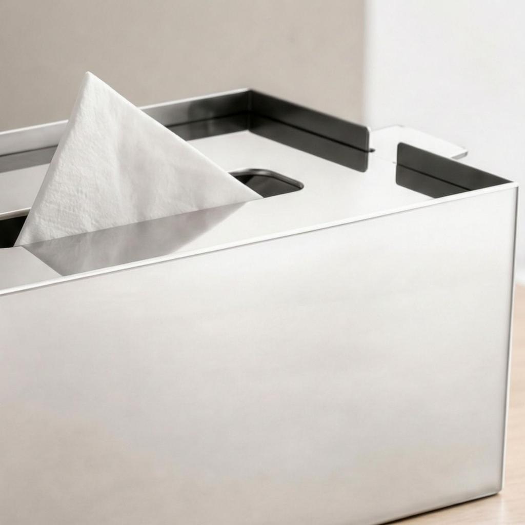 Stainless Steel Tissue Box Heavy Duty for Desk