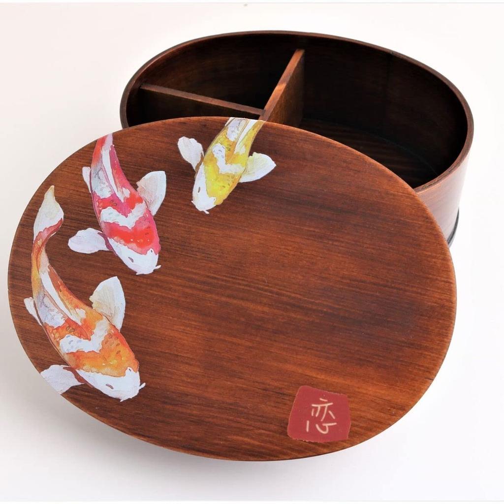 Magewappa Bento 18cm x x Urethane Kishu Design j-kitchens Box, 13.5cm 6.8cm, 700ml, Coating, Maki-e