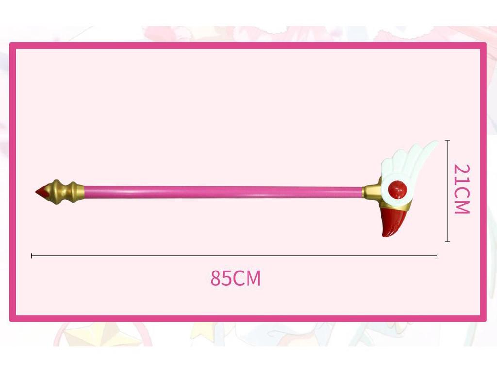 Cardcaptor Sakura Cosplay Wand: Sakura Kinomoto Star & Bird Head Telescopic Staff Figurine