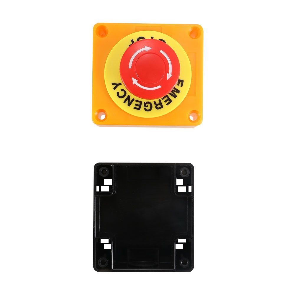 Red Sign Push Button Switch Emergency Stop Button Switch Box CNC Machine Emergency Stop