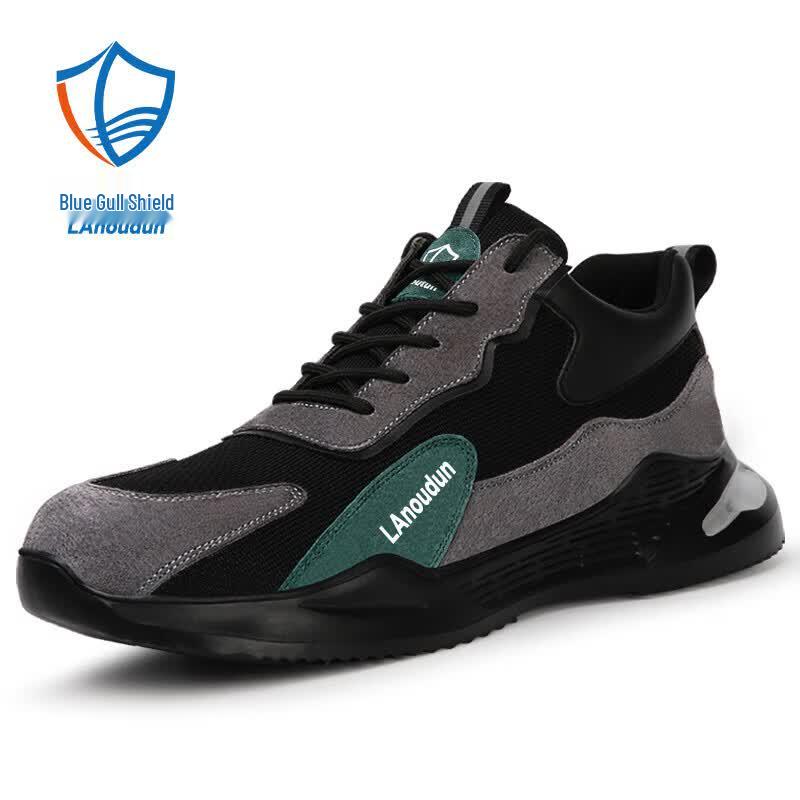 Men s Lightweight Breathable Steel-Toe Safety Work Shoes 36