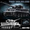 WW2 Military 1/28 Scale Franz Staudegger Tiger Heavy Tank Building Blocks Set War World 2 Tiger Tanks Model Toys For Boys Gifts