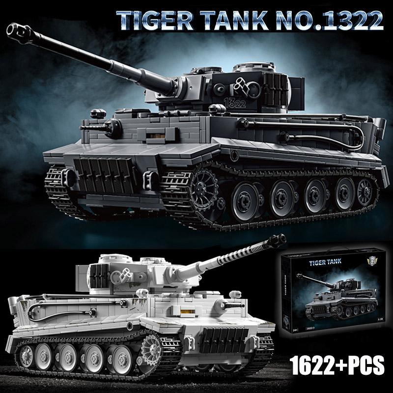 WW2 Militär 1/28 Maßstab Franz Staudegger Tiger Schwerer Panzer Bausteine Set Krieg Weltkrieg 2 Tiger Panzer Modell Spielzeug Für Jungen Geschenke