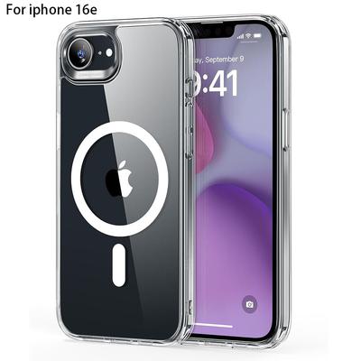 Für iPhone 16e Hülle Apple iPhone 16e Magsafe Magnetische kabellose Ladehülle für iPhone 16E Klare stoßfeste Rückseite