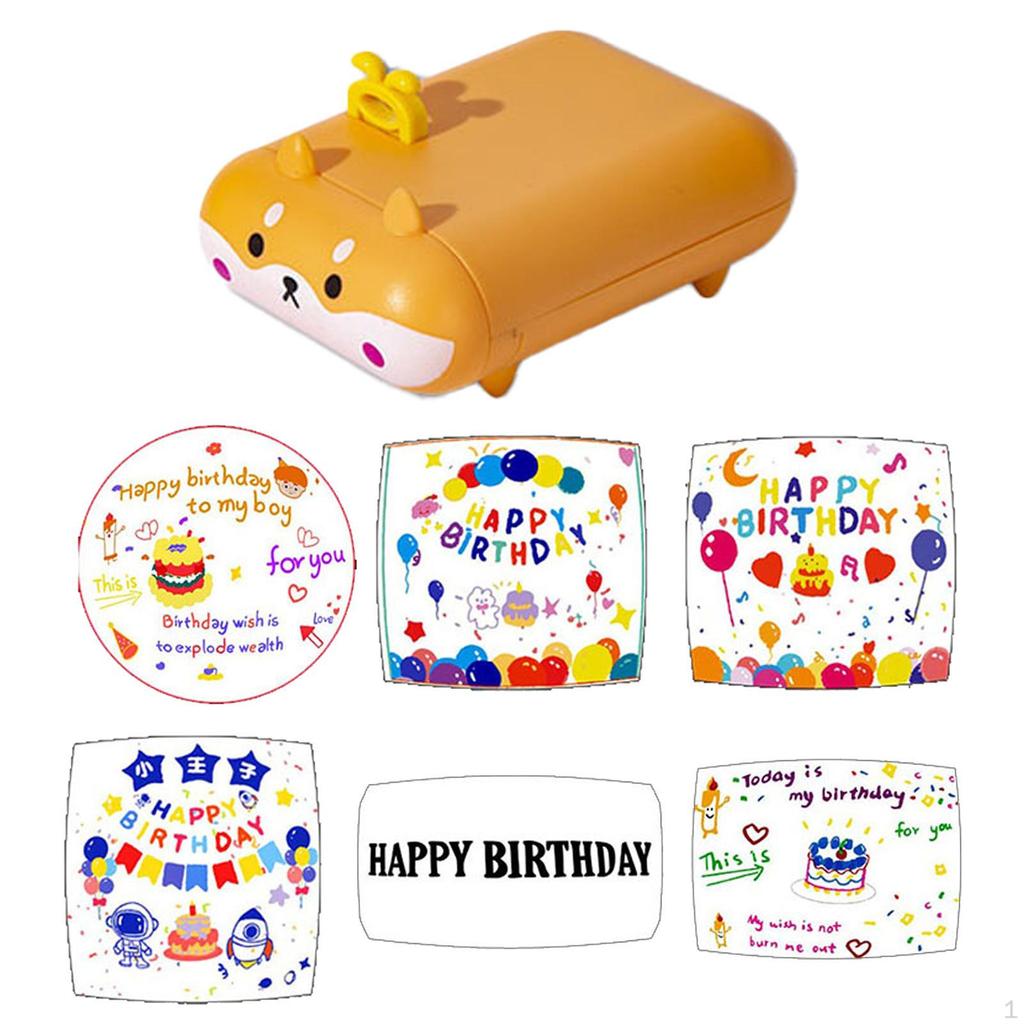 Cartoon Animal Projector Light Children Illuminating Toy 6 Projection Slides Practical