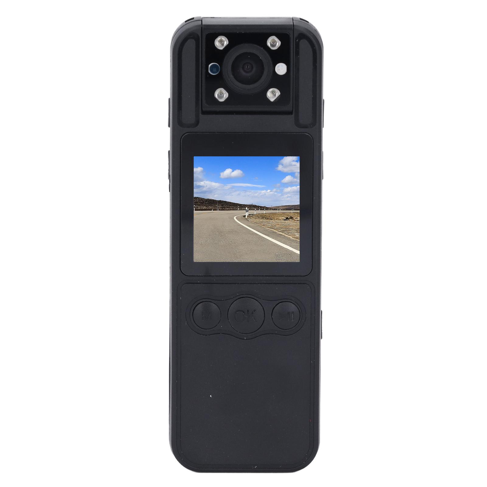 

Body Video Recording Camcorder 4K 180 degrees Rotating Lens 120 degrees Wide Angle 1.3 Inch Color Screen Type C