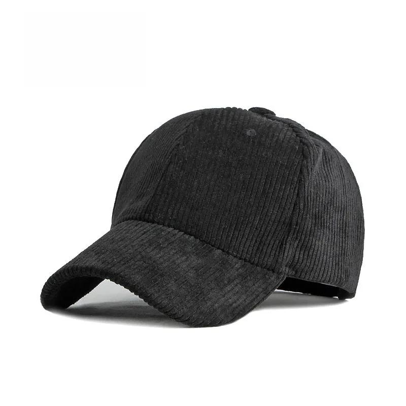 Spring Autumn Corduroy Baseball Caps 100% Cotton Solid Vintage Unisex Baseball Hat For Women Men Adjustable Outdoor Hip Hop Hats
