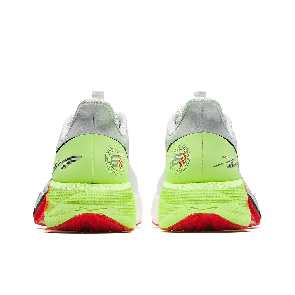 Anta Mach 6 Comfortable Fabric Rubber Low-Top Running Shoes Men sneakers Gray Yellow Silver 112615583-9