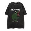 Vintage Washing T Shirt Bad Bunny DeBi TiRAR MaS FOToS DTMF T-shirt Men Fashion Cotton Wash Tshirts Male Hip Hop Gothic Tees