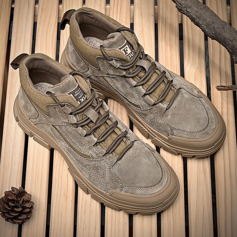 

Мужские ботинки с высоким верхом, повседневная обувь, уличные кроссовки 41 хаки