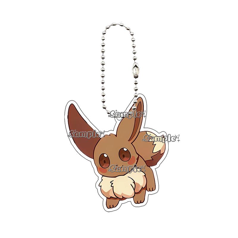 PKM Umbreon Jolteon Glaceon Vaporeon Eevee Anime Cartoon Accessory Acrylic Keychain Backpack Decoration Charm Pendant Gifts Toys
