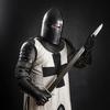 Armadura de Caballero Templario Negro para Hombre, Disfraz de Cruzado Medieval Auténtico para LARP, Cosplay, Coleccionistas