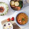 Instant Noodle Bowls Set Household Exquisite Adults Children ple Style Solid Color Draining Container Soup Bowl
