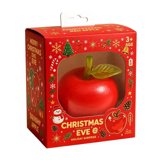 Stress Relief Sensory Toy Fruit Squeeze Toy, Christmas Shaped Soft Slow Rise Fidget Novelty Holiday Gift Box Cute for Adults Kids Anxiety Ball