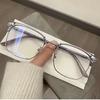 High Definition Half Frame Myopia Glasses Retro Men Women Near Sight Clear Eyeglasses Transparent Blue Light Blocking Eyewear