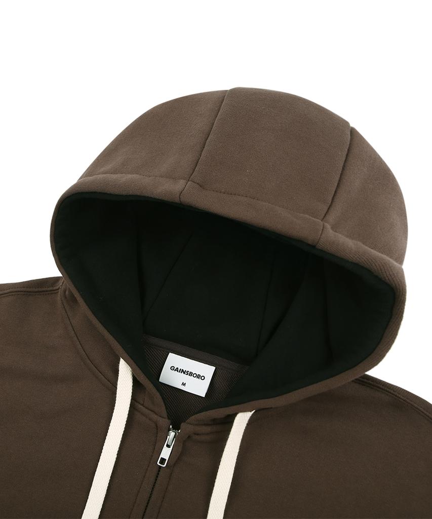 Gainsboro 2Way Signature 1 Zip-Up Hoodie_Brown