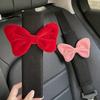 Cute Bow Car Safety Belt Shoulder Cover Car Insurance Strap Cover Anti-Strangulation Interior Decoration
