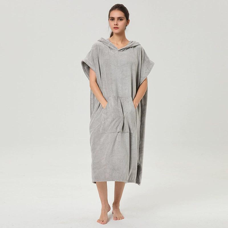 Multifunctional Quick-Dry Poncho Bathrobe: Absorbent Towel for Yoga, Running, Surfing, and Sports