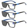 3Pcs Photochromic Reading Glasses Men Women Sports Anti-Blue Light Reading Eyewear  Frame Presbyopia Eyeglasses +100 To+400