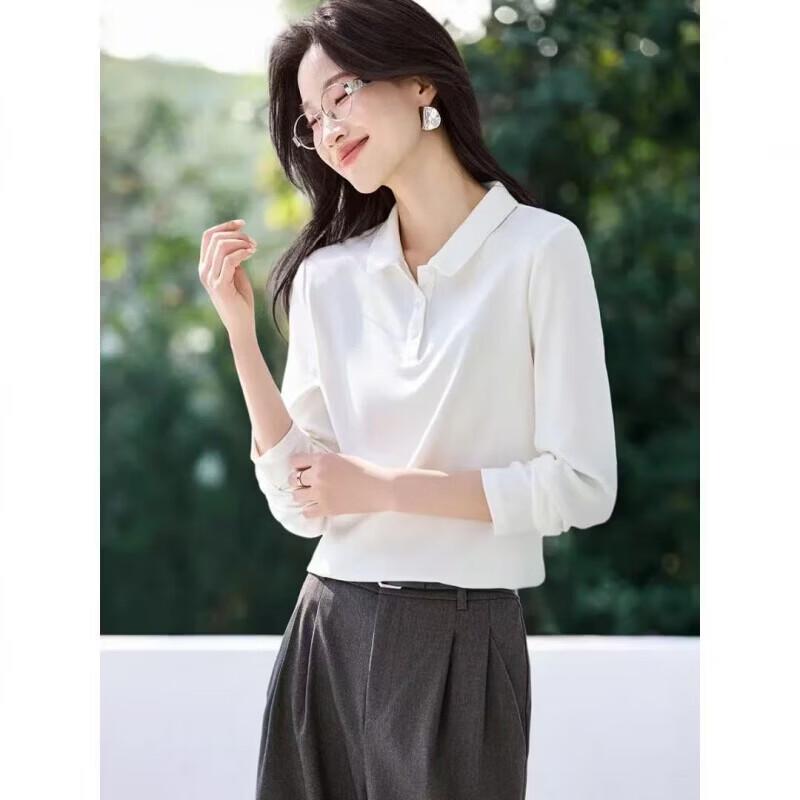 La Chapelle Women's Polo Neck Long Sleeve Shirt