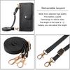 Lanyard Zipper Leather Wallet Anti-theft Case For Huawei Honor 50 Pro 60 70 80 SE 90 Lite X6 X8 X6A X7A X9A Wrist Strap Cover