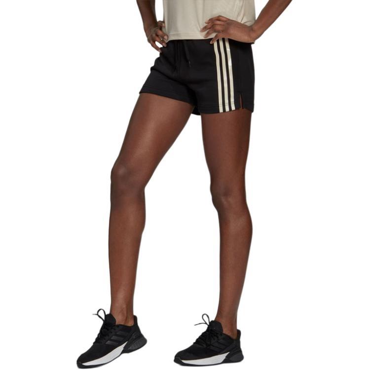 (WMNS) adidas U4U AEROREADY Shorts Asia Sizing 'Black White' Women's GN4972
