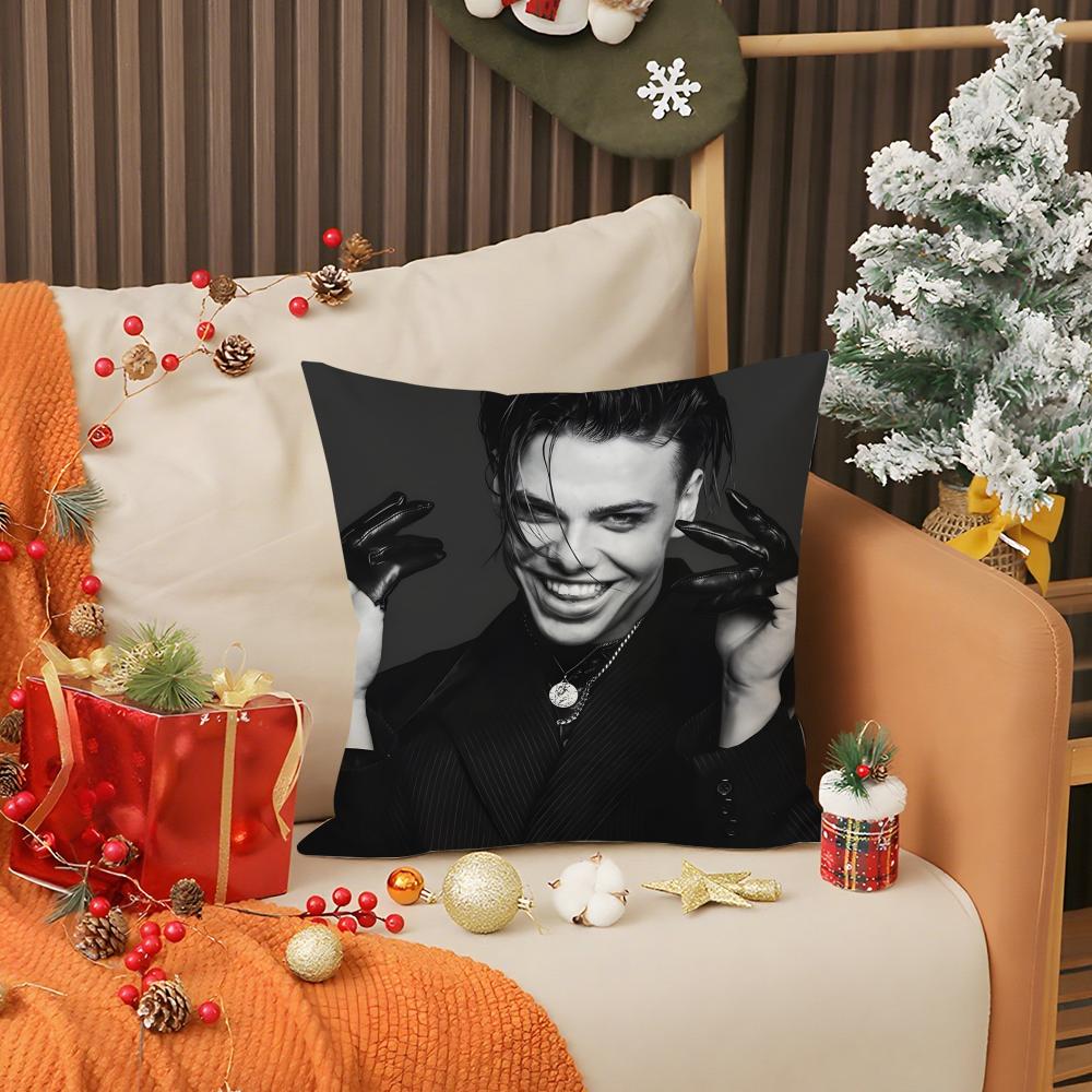 

Yungblud Hot Singer Anime Pillow Case Living Room Sofa Decorative Cushion Cover Simple Household Light Luxury Printed Pillow 30cmx30cm