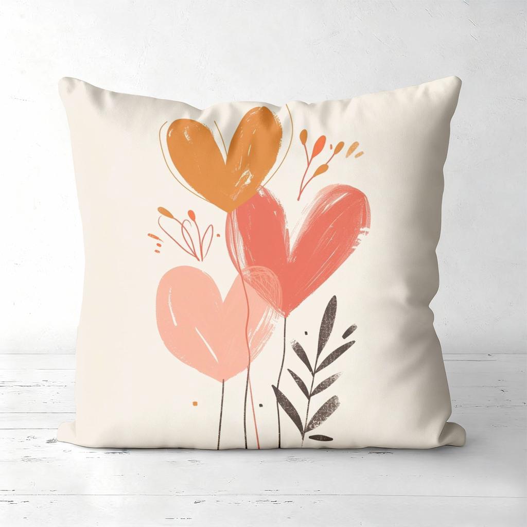 Heart-Shaped Pillows For Home Decor Valentine's Style Polyester pillowcase, sofa decorative cushion cov Headboard Pillow