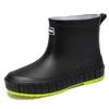 Fashion Woman Rain Shoes Waterproof Rubber Boots Ladies Casual Non-slip Flats Rain Boot Female Insulated Garden Galoshes 2024