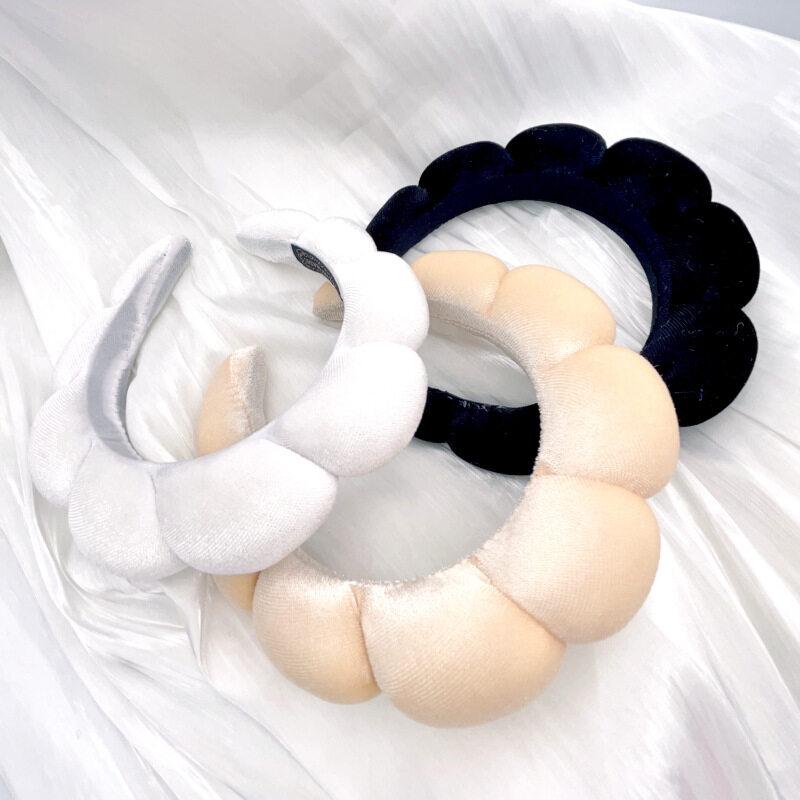 Bubble SpongeHair Band Fashion Women Skincare Makeup Shower Hair Hoop Puffy Hair Hoop Retro Hair Bands Soft Hairband Headwear