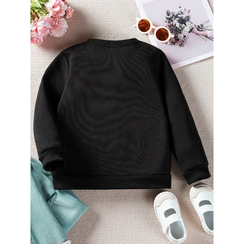 Boys' Autumn/Winter Fashion -Lined Sweatshirt with "Hello" Bear Cartoon Print, Loose Fit Casual Long-Sleeve Pullover