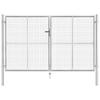 Vidaxl Garden Gate, Galvanized Steel, 306X200 Cm, Silver