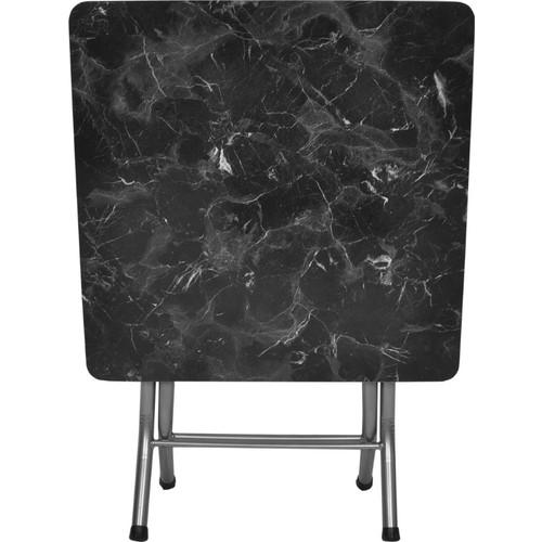 

Современный складной стол с черным мраморным узором