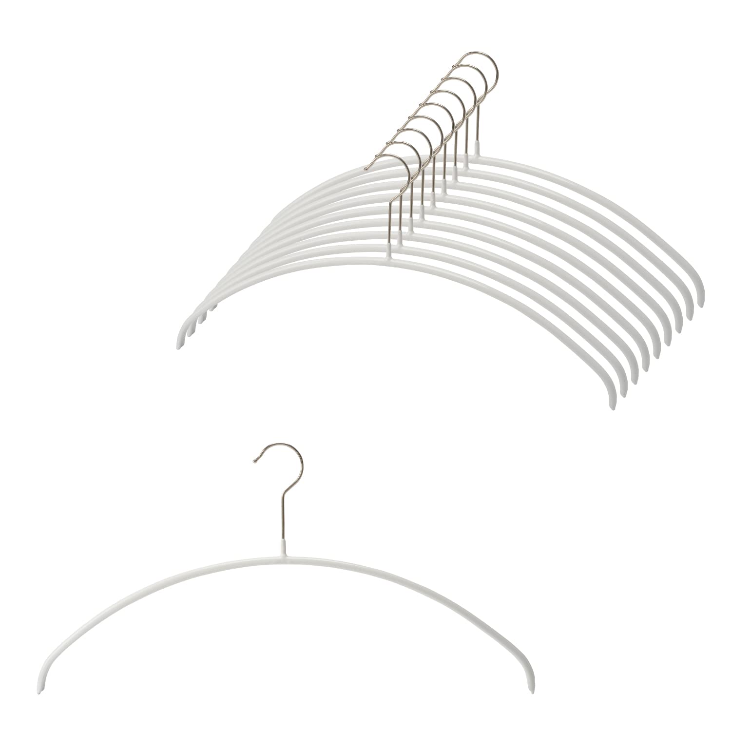

MAWA German Economic Warranty Non-Slip Hangers, 46P, 10-Pack, White, 10-Year белый