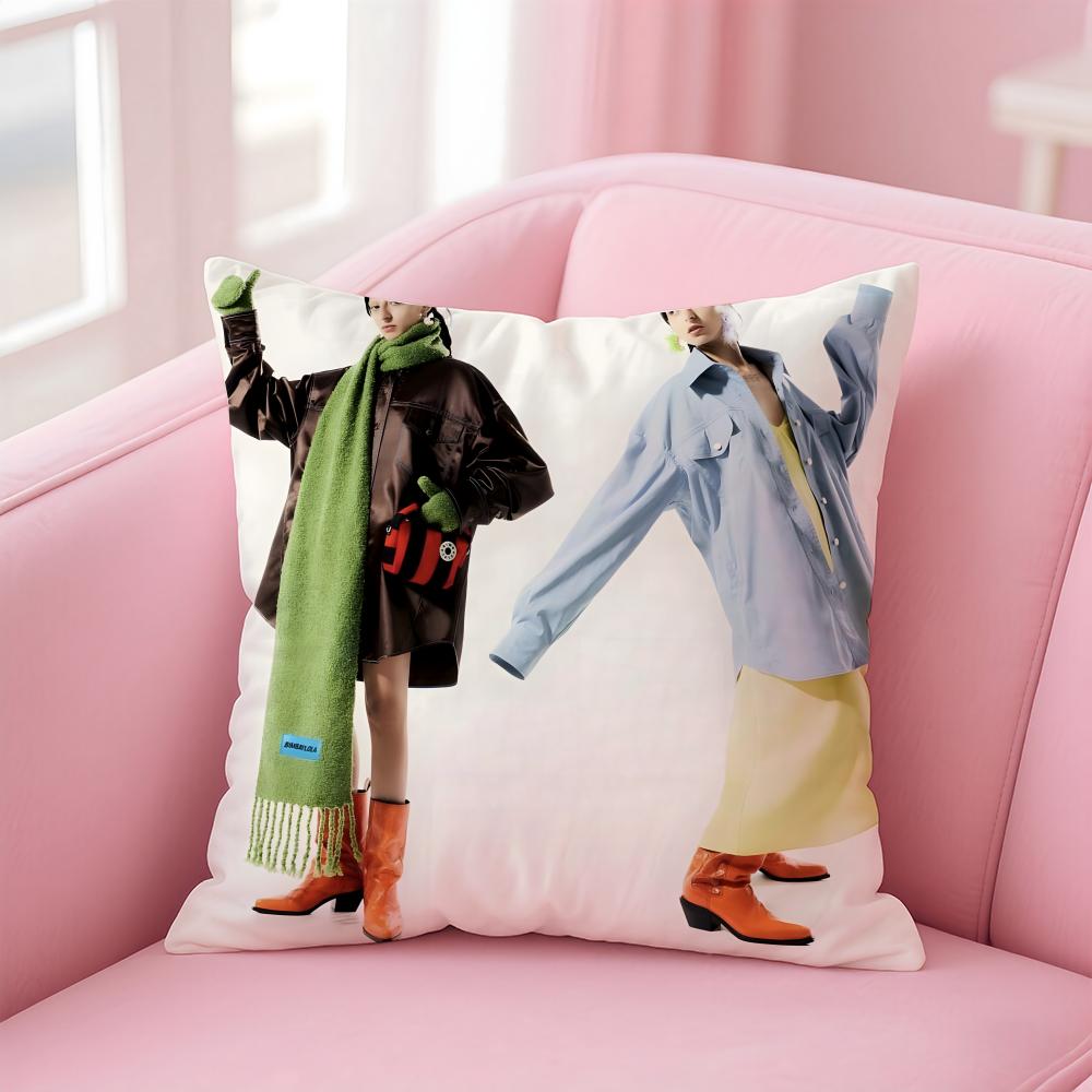 B-Bimba Y Lola Cushion Cover Pillowcase Short Plush Invisible Zipper Room Sofa Cushion Cover