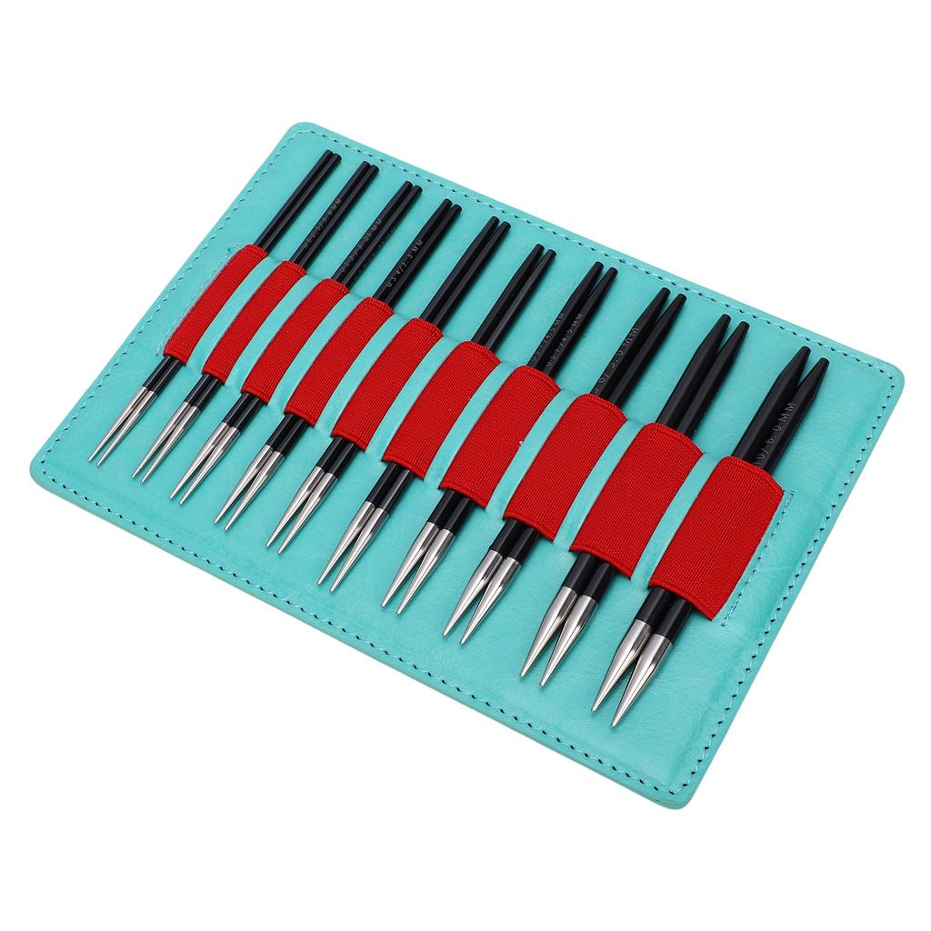 10 Pairs Circular Knitting Needle Set 2.75-6mm 12cm Length Interchangeable Knitting Needle with 40cm 60cm 80cm 100cm Cables