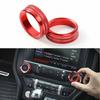 For 2015-20 Ford Mustang Air Condition Knob Switch Button Trim Cover Ring Red,2X