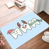 Christmas Dentist Tooth Dental Hospital Floor Mat Balcony Living Room Carpets Doormat Entrance Door Kitchen Rug Home Rugs