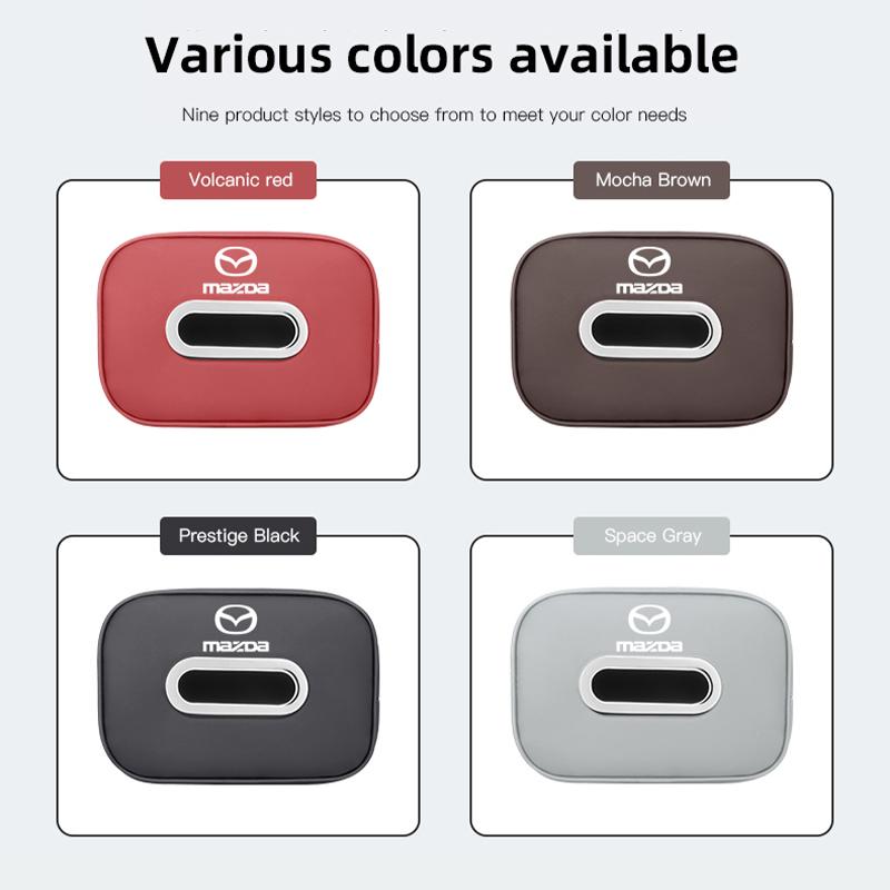 New PU Leather Car Tissue Box Storage Bag Accessories For Mazda CX3 GL 5 CX9 6 CX5 3 2 MX5 Demio MS GJI RX8 GH BK CX30 MX3 BM BN FF24